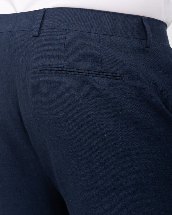2t Tall Cotton Linen Suit Trousers (navy)