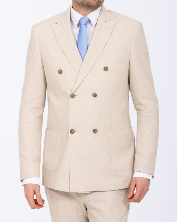 2t Tall Cotton Linen Suit Jacket (oatmeal)