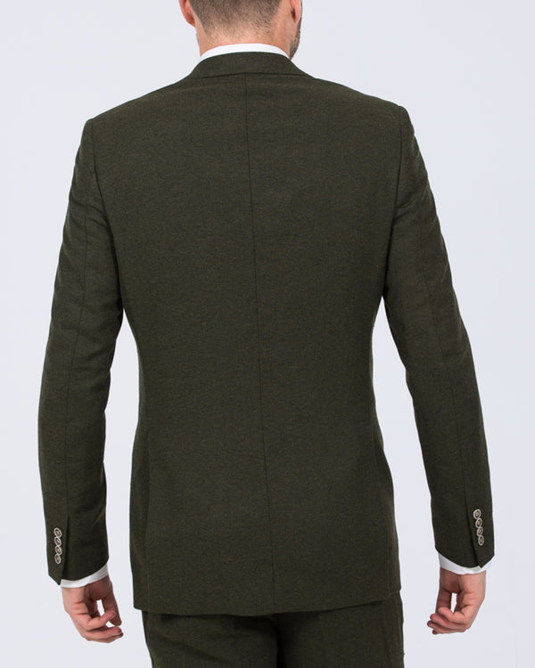 Skopes Jude Slim Fit Tall Suit Jacket (olive herringbone)