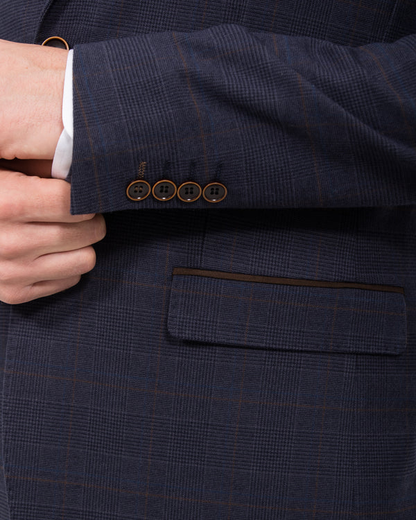 Skopes Guildford Slim Fit Tall Suit (navy check)