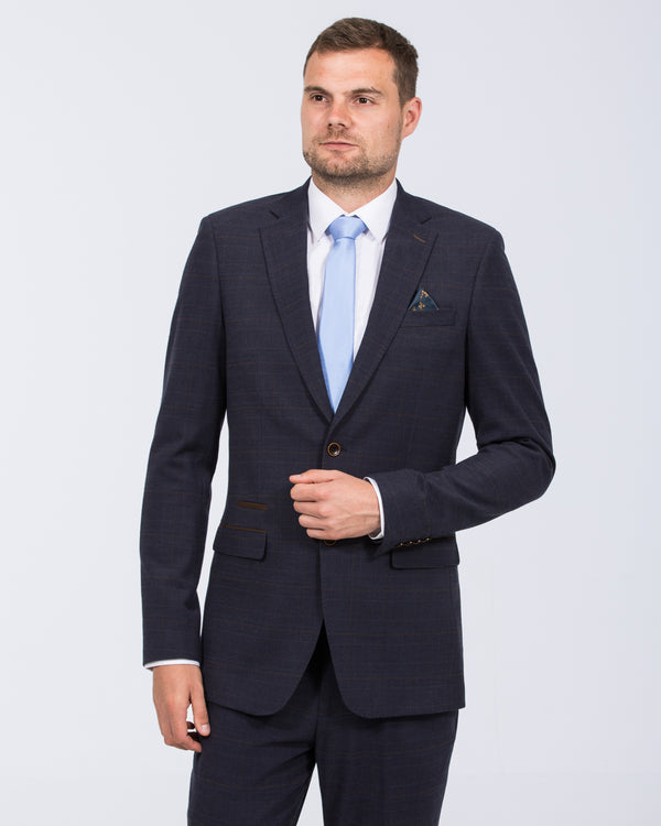 Skopes Guildford Slim Fit Tall Suit (navy check)
