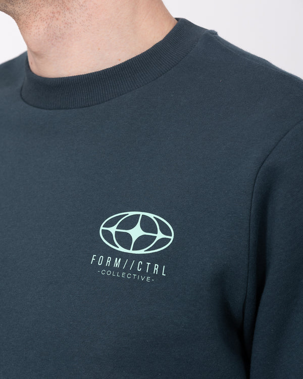 2t Hamish Tall Heavyweight Regular Fit Sweatshirt (printed petrol)