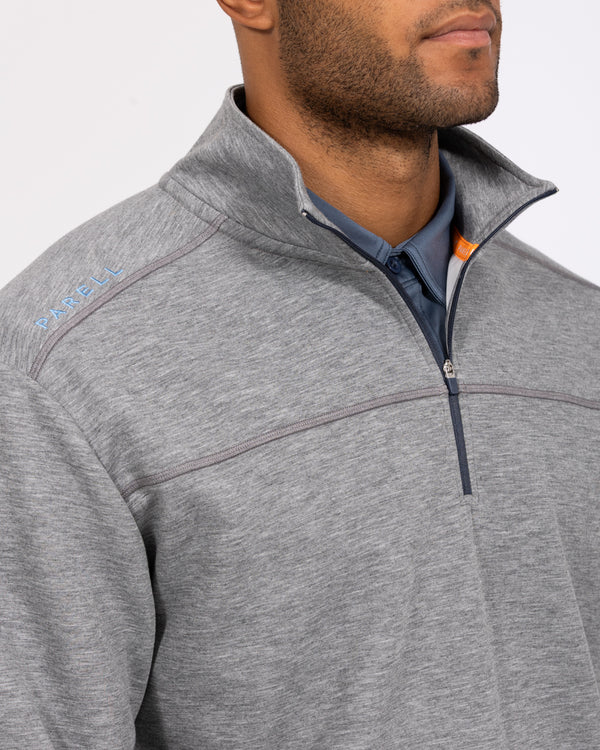 Parell Active Tall Golf Quarter Zip Sweatshirt (heather grey)