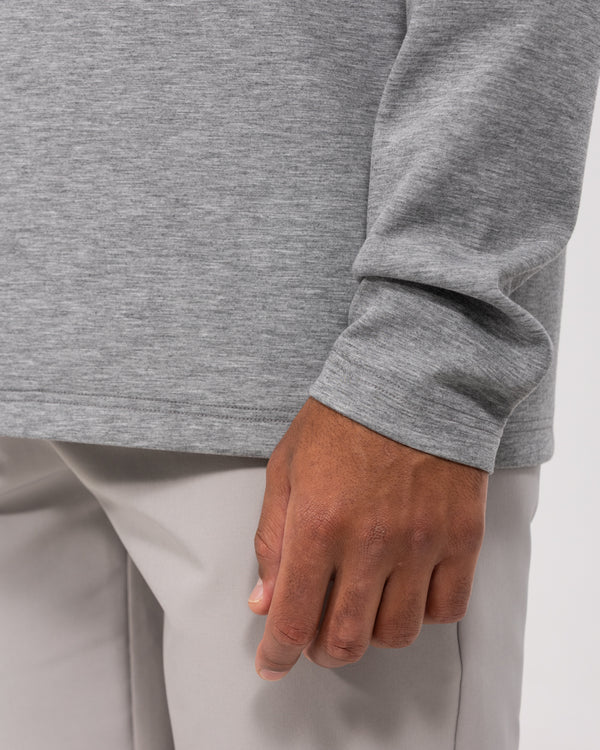 Parell Active Tall Golf Quarter Zip Sweatshirt (heather grey)