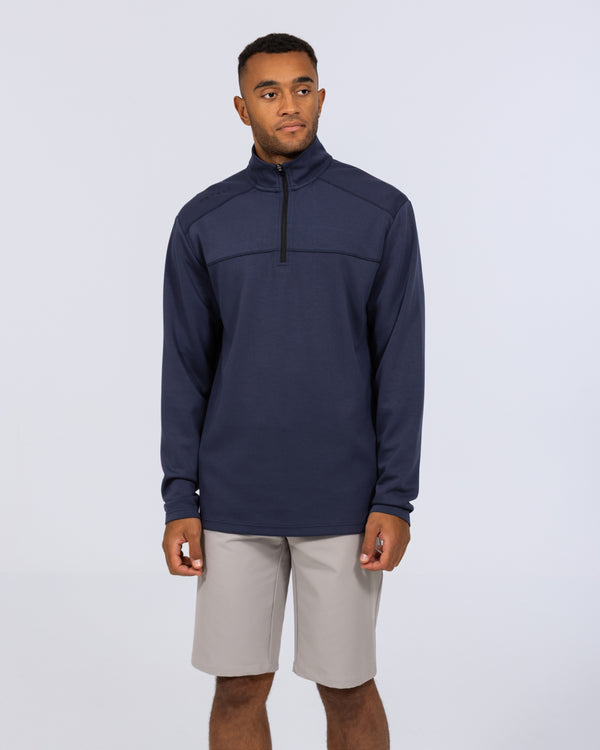 Parell Active Tall Golf Quarter Zip Sweatshirt (mid blue)