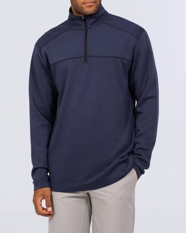 Parell Active Tall Golf Quarter Zip Sweatshirt (mid blue)