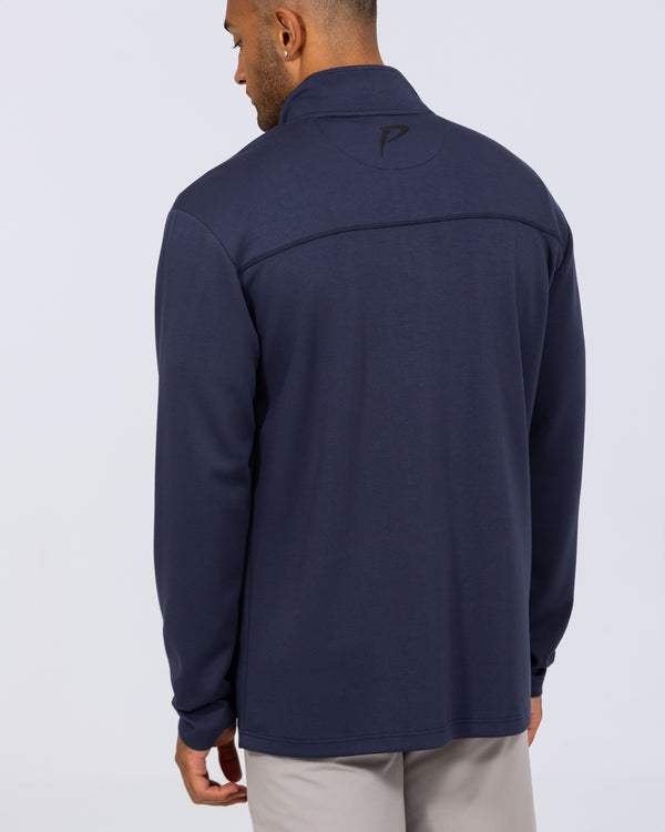 Parell Active Tall Golf Quarter Zip Sweatshirt (mid blue)