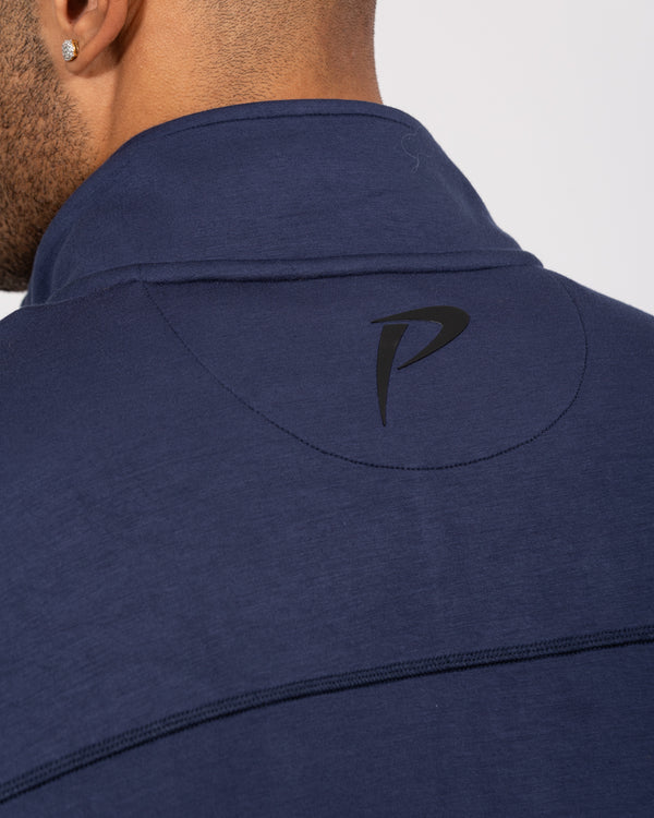 Parell Active Tall Golf Quarter Zip Sweatshirt (mid blue)