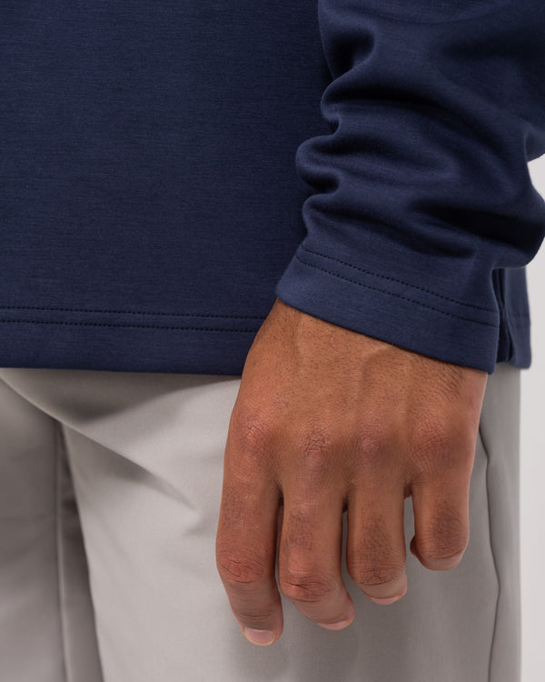 Parell Active Tall Golf Quarter Zip Sweatshirt (mid blue)