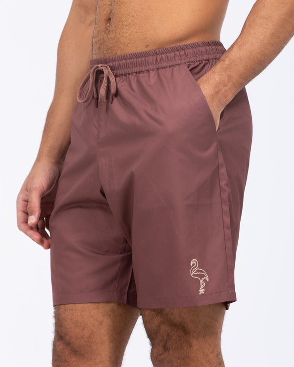 2t Harry Tall Swim Shorts (mauve embroidered)