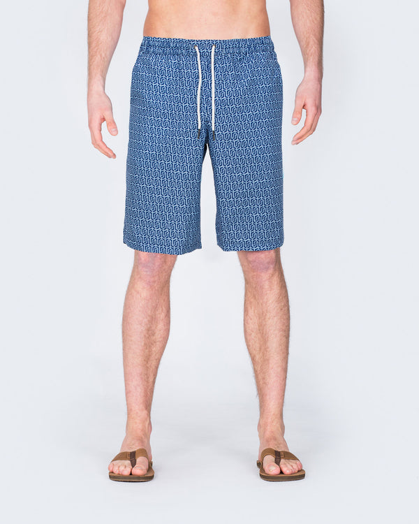 2t Aray Tall Geometric Swim Shorts (blue)