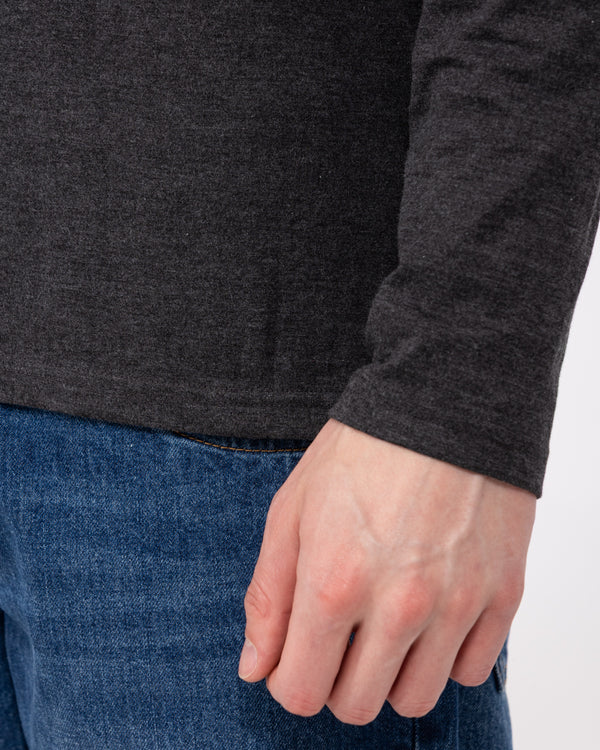 2t Tall Henley Long Sleeve T-Shirt (charcoal)