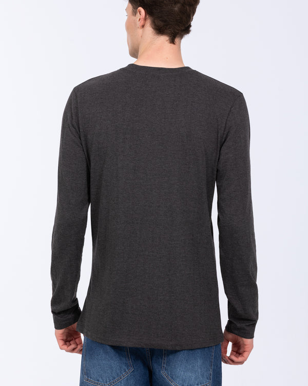 2t Tall Henley Long Sleeve T-Shirt (charcoal)