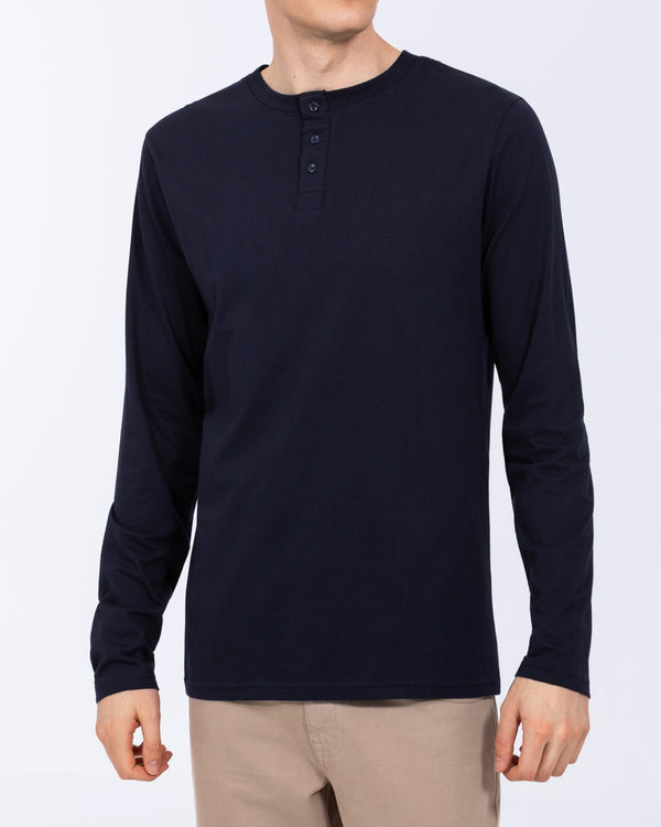2t Tall Henley Long Sleeve T-Shirt (navy)
