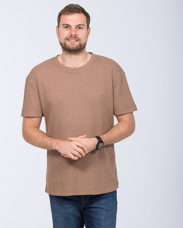 2t Tall Waffle Oversized T-Shirt (taupe)