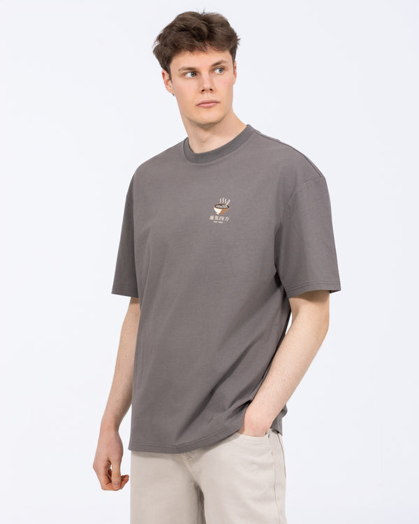 2t Brad Tall Oversized T-Shirt (charcoal print)