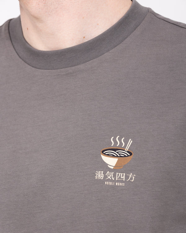 2t Brad Tall Oversized T-Shirt (charcoal print)