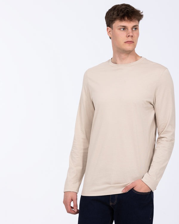 Essentalls Long Sleeve Tall T-Shirt (taupe)