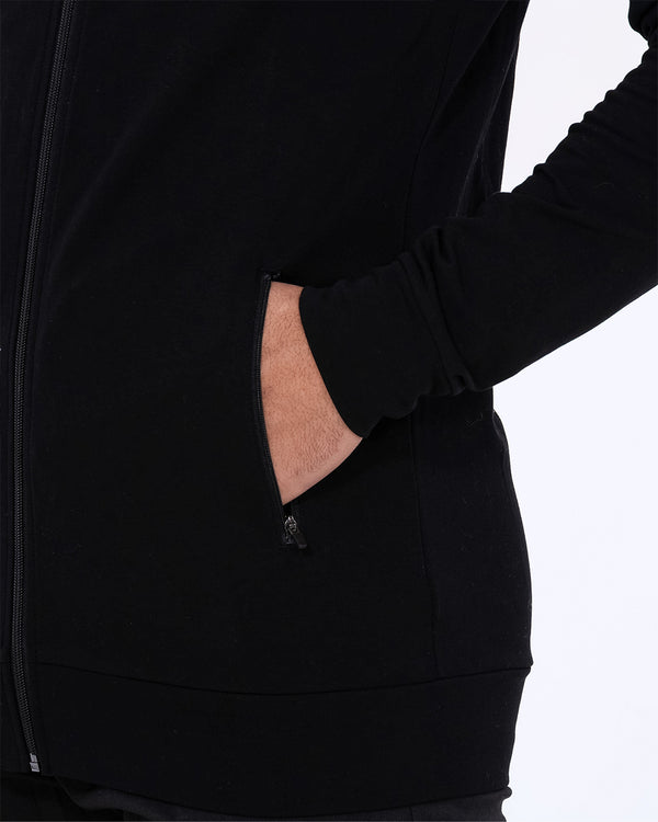 2t Tall Zip Up Top (black)