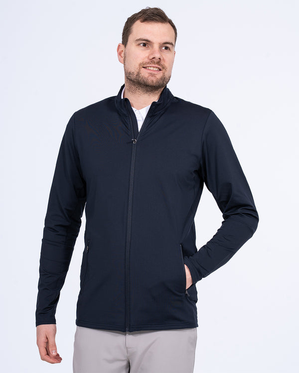 Parell Active Tall Zip Through Golf Training Top (navy)