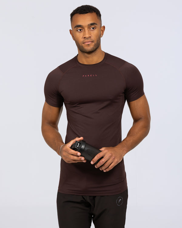 Parell Evolve Tall Fitted Training Top (oxblood)