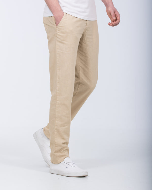 Redpoint Halifax Regular Fit Tall Linen Chinos (beige)