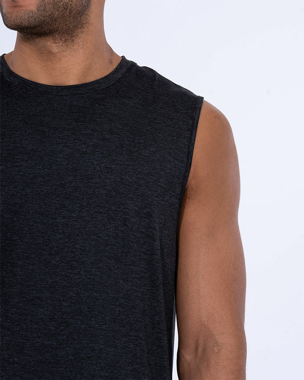 Parell Evolve Tall Sleeveless Spacedye Training Top (black)