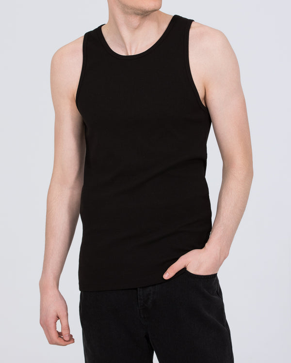 2t Tall Ribbed Vest (black)