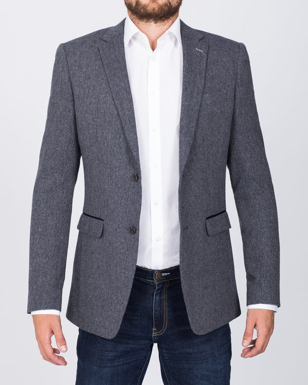 Skopes Slim Fit Tall Gisburn Herringbone Blazer (charcoal)