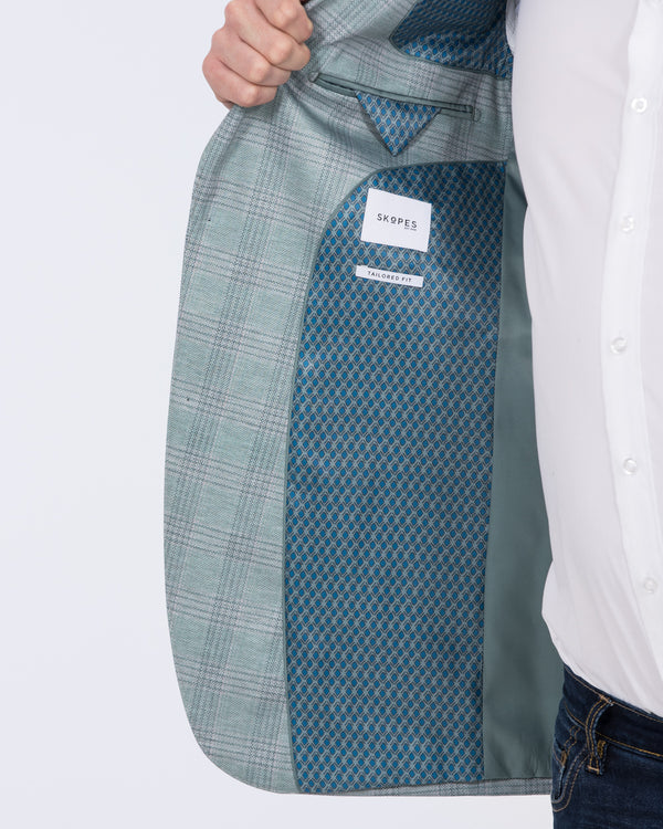 Skopes Montalvo Slim Fit Tall Blazer (light green check)