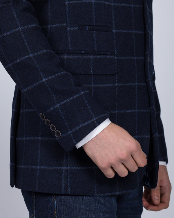 Skopes Slim Fit Tall Warwick Blazer (navy check)