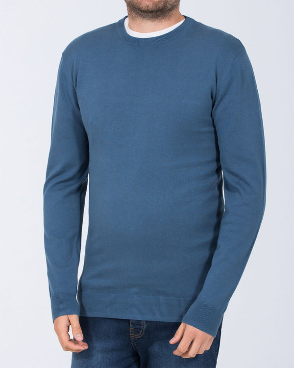 2t Austin Tall Cotton Crew Neck Jumper (pale blue)