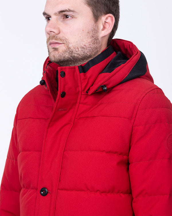 Cabano Tall Fleece Lined Puffer Jacket (cherry)