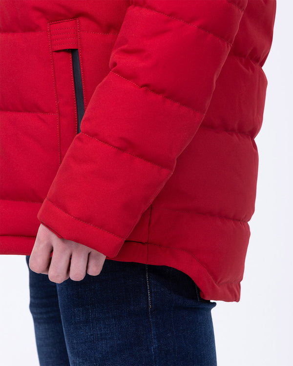 Cabano Tall Fleece Lined Puffer Jacket (cherry)