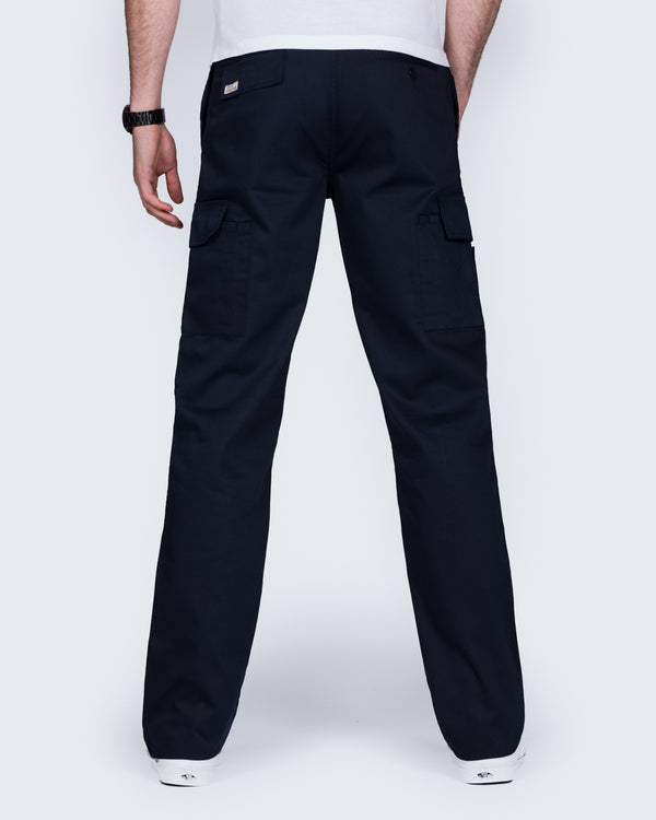 Ed Baxter Multi Pocket Tall Workwear Trousers (navy)