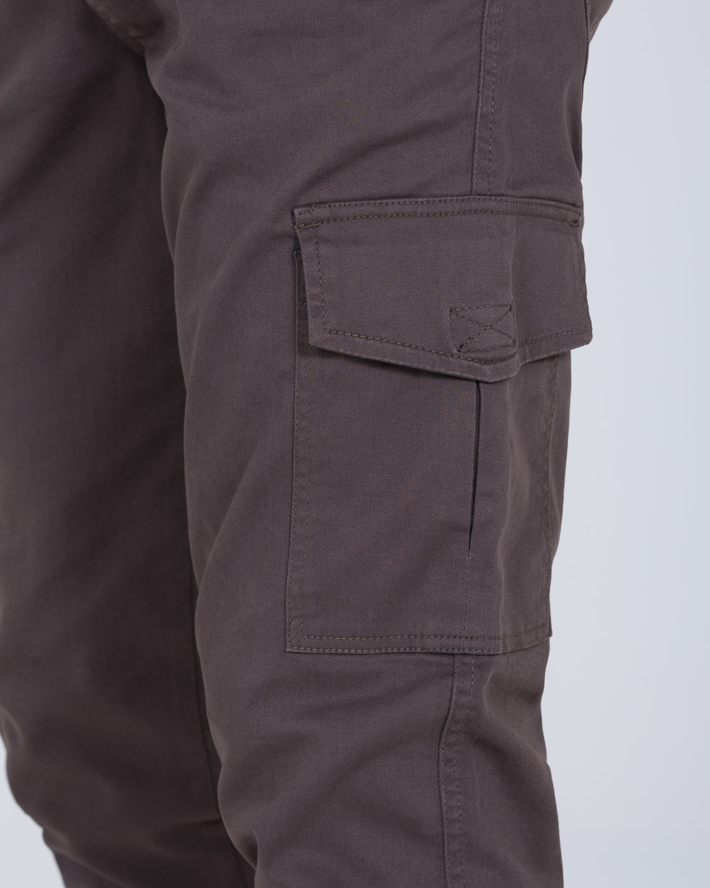 2t Dean Slim Fit Tall Mens Extra Long Stretch Cuffed Cargos (slate