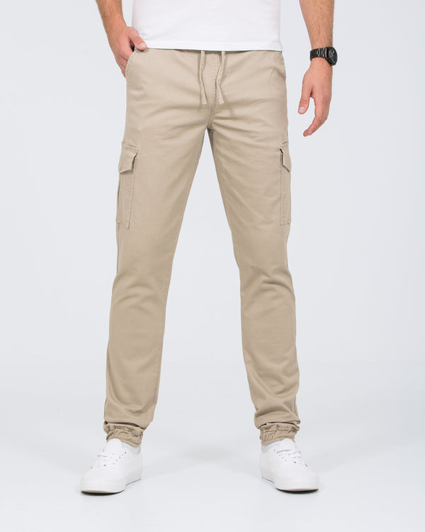 2t Dean Slim Fit Tall Stretch Cargo Trousers (clay)