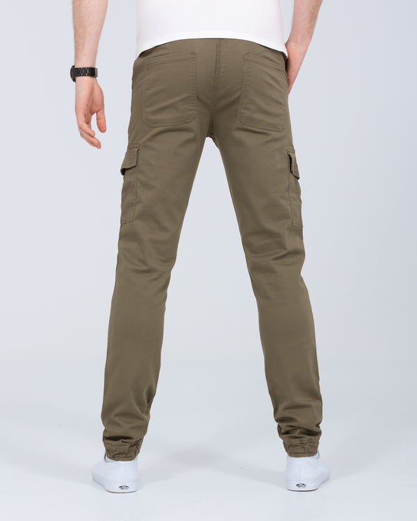 2t Dean Slim Fit Tall Stretch Cargo Trousers (khaki)