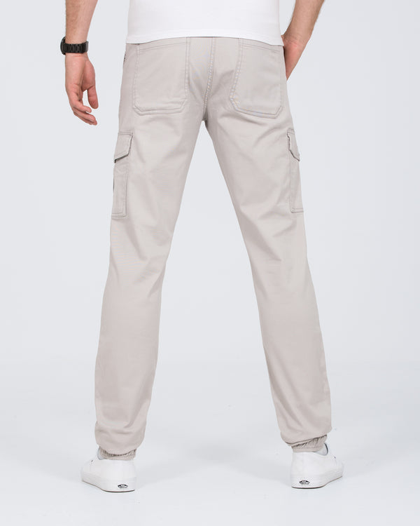 2t Dean Slim Fit Tall Stretch Cargo Trousers (silver)