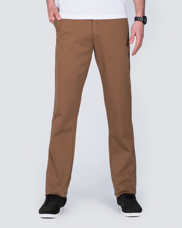 Ed Baxter Regular Fit Stretch Chinos (bronze)