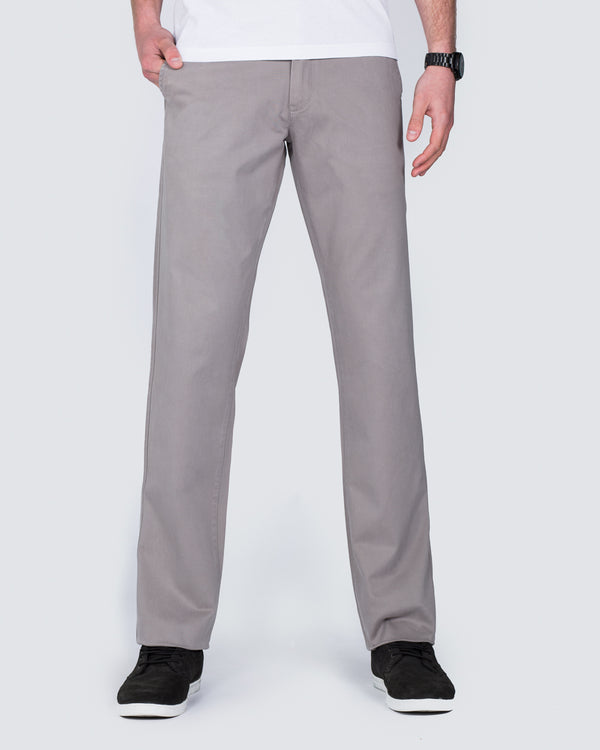 Ed Baxter Regular Fit Stretch Chinos (grey)