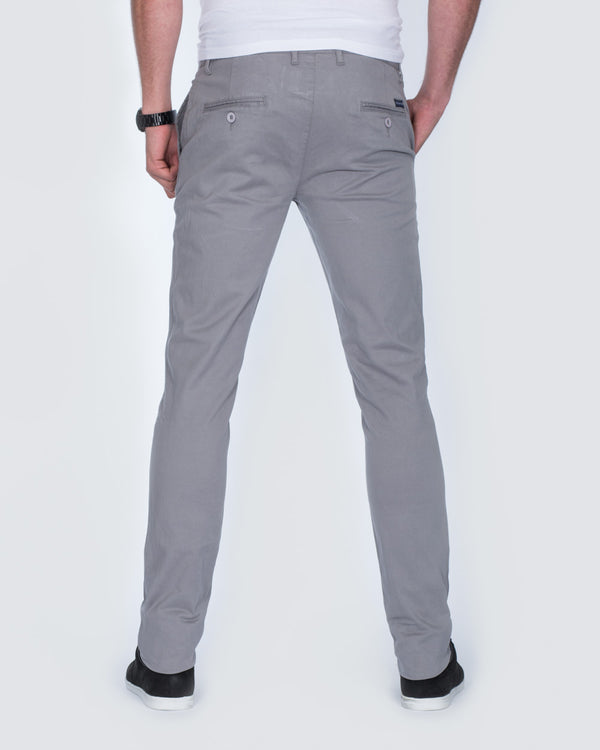 Ed Baxter Slim Fit Tall Chinos (grey)