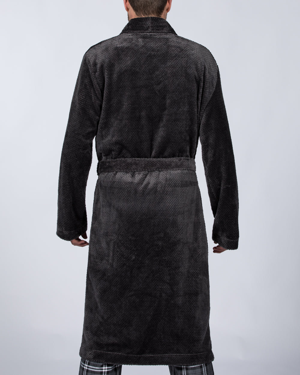 2t Tall Fleece Dressing Gown (textured charcoal)