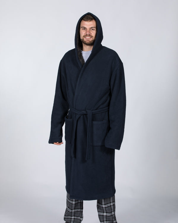 2t Extra Long Tall Fleece Dressing Gown Housecoat (navy) | Tall Mens Clothing | 2tall.com 2t Extra Long Tall Fleece Dressing Gown Housecoat (navy) | Tall Mens Clothing | 2tall.com
