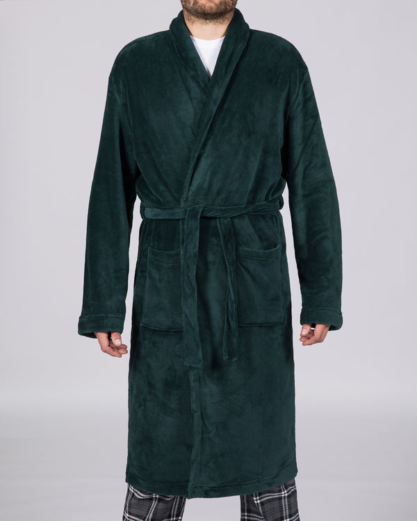 Mens Fleece Dressing Mens Long Dressing Gown With Hood Heat
