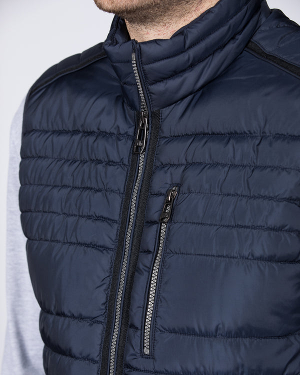 Cabano Tall Quilted Gilet (plain navy)