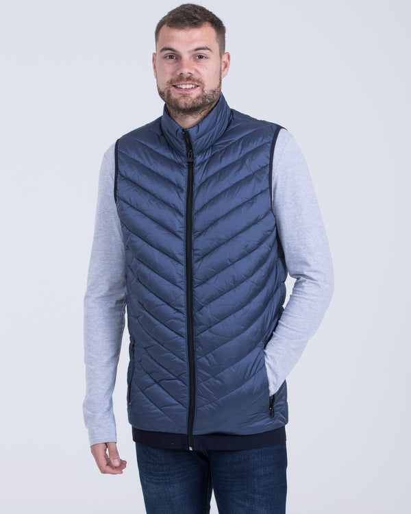 Cabano Tall Quilted Gilet (blue)