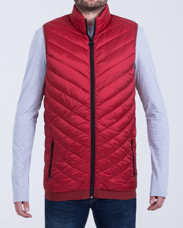 Cabano Tall Quilted Gilet (red)