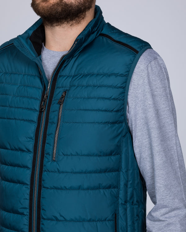 Cabano Tall Quilted Gilet (turquoise)