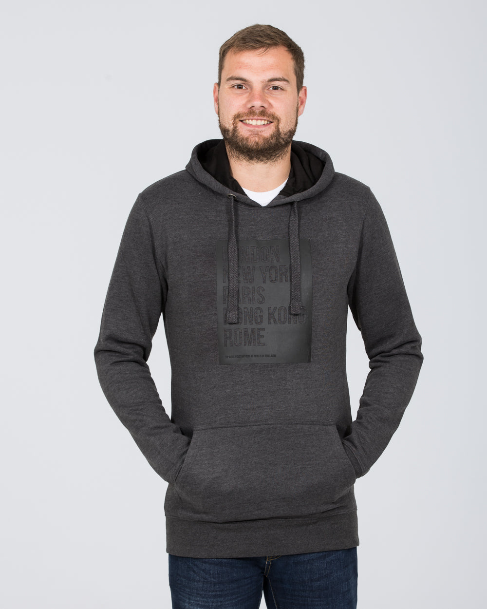 2t Cities Pullover Tall Hoodie (charcoal)
